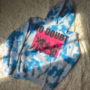 No Doubt blue tie-dye hoodie
